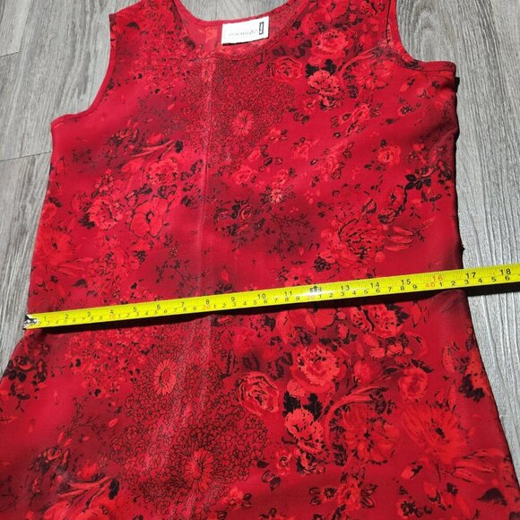 Vintage 90s romantic dainty red floral midi dress from Wardrobe Essentials - Picture 14 of 16